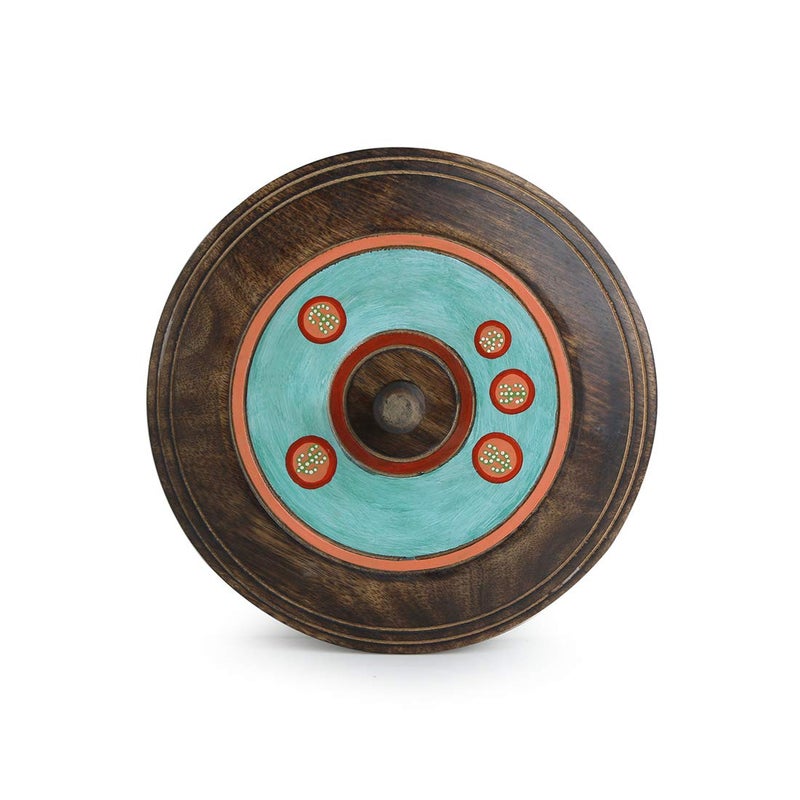 ExclusiveLane Handpainted Mango Wooden Chapati Box Indian For Storing Roti Box Container Casserole For Roti With Lid Tortilla Warmer Holder - Image 3